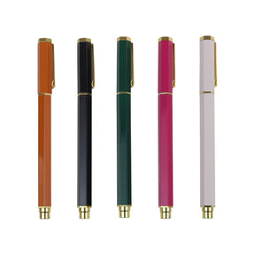 New Arrival Design Wholesale Custom Color Logo Office Writing Lady Gift Pen With Logo Print Set Metal Roller Ball Pen Customized