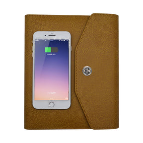 A5 Smart Leather Notebook Wholesale Business Gift Notebook With 8000mah Power Bank Multi-functional Wireless Charging Notebook