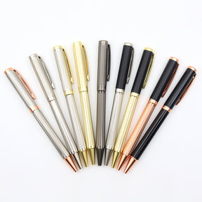 Stationery Wholesale Logo Customized Luxury Metal Ballpoint Gift Premium Pen Set Custom Clips Logo New Arrival Pens With Print