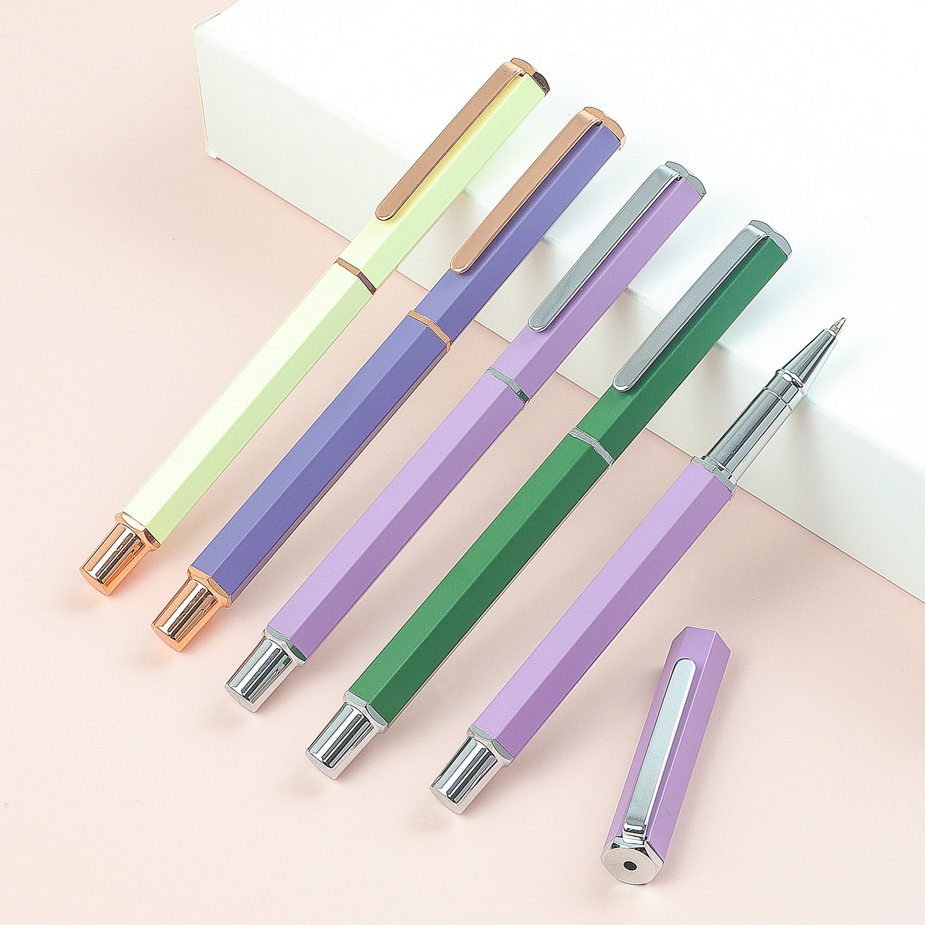 High Quality Metal Roller Pen Custom Premium Pens With Printed Logo Birthday Gift Lady Pen Box Sets Wholesale