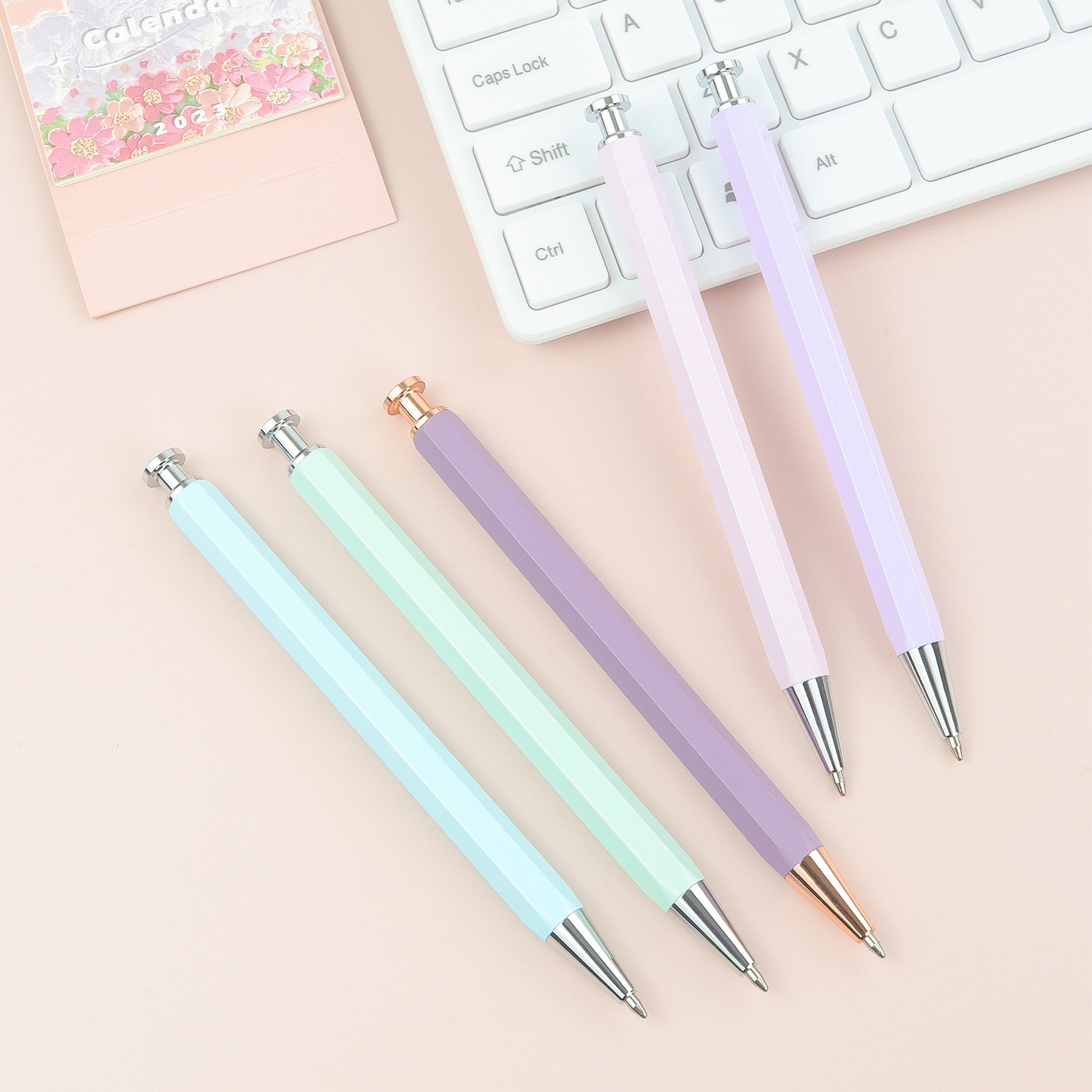 Luxury Gift Premium New Arrival Click Ballpoint Pens Wholesale Stationery Logo Customized Pen Set Custom Clips Logo With Print