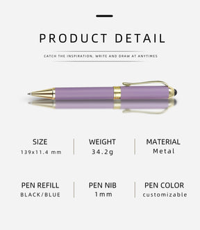 New Arrival Pens Customized Luxury Metal Ballpoint Gift Premium Pen Set Custom Clips Logo With Logo Print Stationery Wholesale