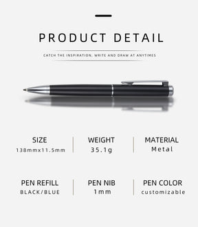 High Quality Metal Ballpoint Pens Stationery Wholesale Logo Customized Luxury Gift Premium Pen Set Custom Clips Logo With Print