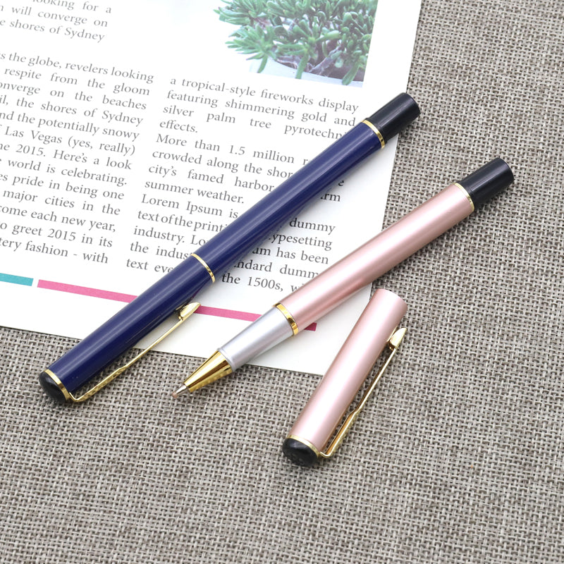 Luxury Metal Roller Ball Pens Custom Premium Pens With Clips Printed Logo Office Business Hotel Ink Pen Gifts Sets Writing