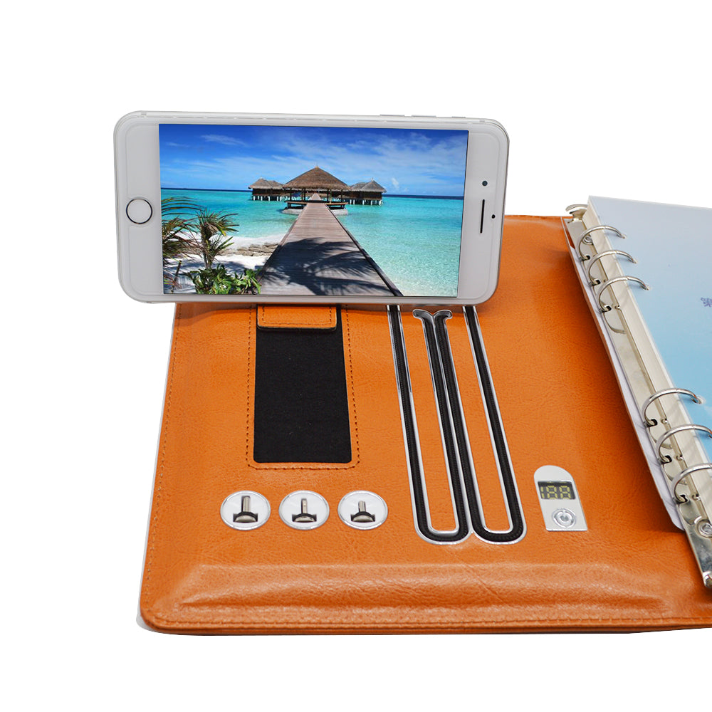 Multi-functional High Quality Business Gift Notebook Smart Notebook Wholesale With Wireless Charging Power Bank 8000mah Notebook