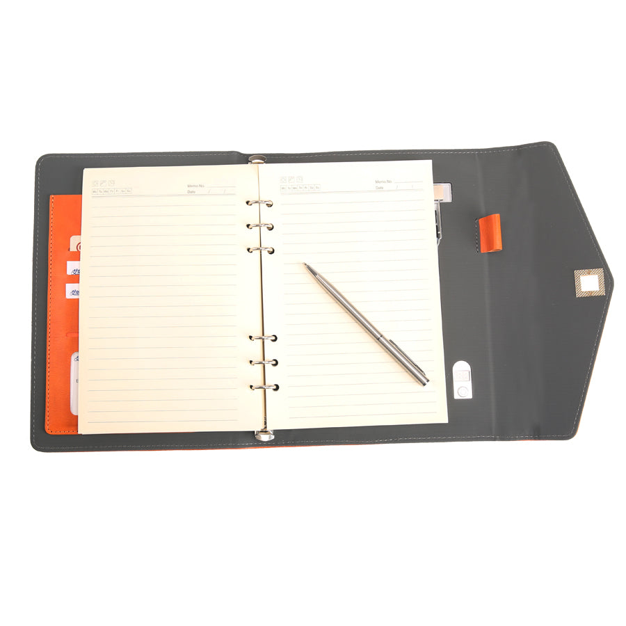 Wholesale A5 Smart Leather Notebook Business Gift Notebook With 8000mah Power Bank Multi-functional Wireless Charging Notebook