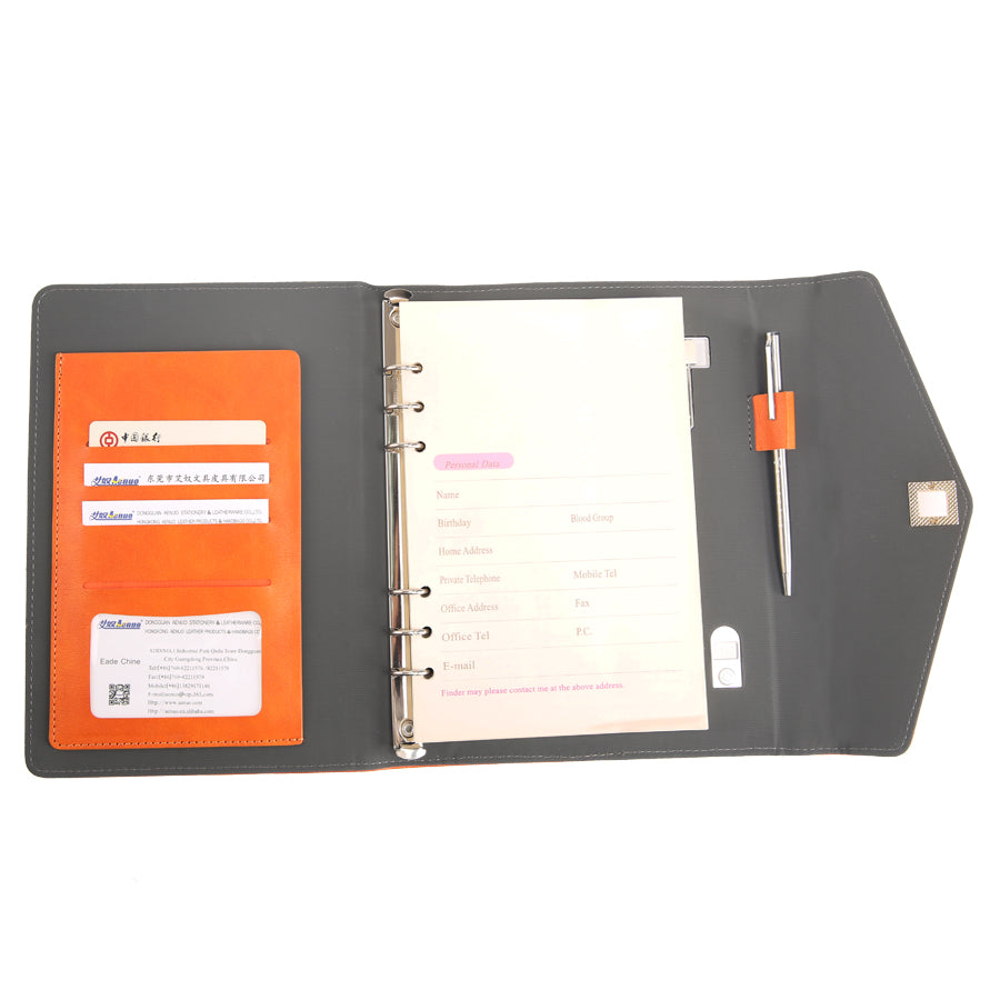 Wholesale A5 Smart Leather Notebook Business Gift Notebook With 8000mah Power Bank Multi-functional Wireless Charging Notebook